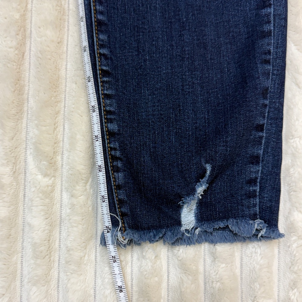 KanCan: Karlee High Rise Ankle Skinny Distressed Blue Jean, Size 28 - Picture 9 of 11
